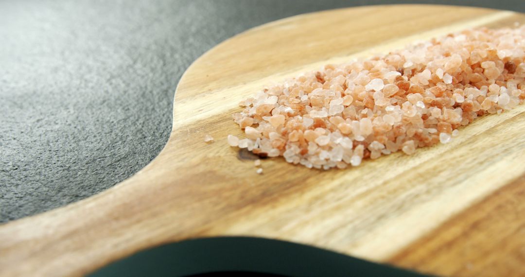 Himalayan Pink Salt on Wooden Cutting Board Close-Up - Free Images, Stock Photos and Pictures on Pikwizard.com