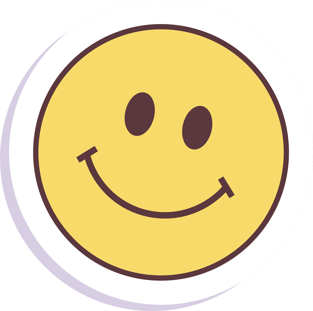 Smiley Face Emoji Icon with Transparent Background