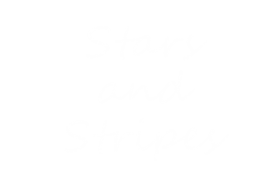 Stylish Stars and Stripes Text on Transparent Background