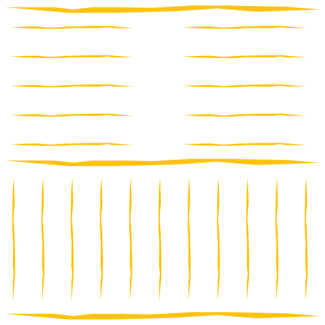 Modern Yellow Geometric Lines on Transparent Background