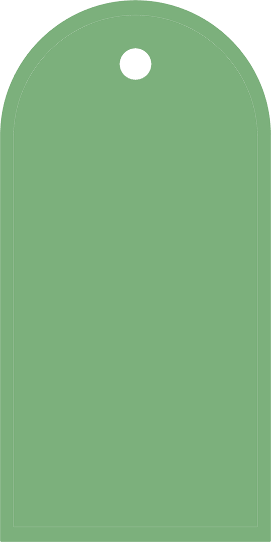 Green Name Tag with Copy Space on Transparent Background