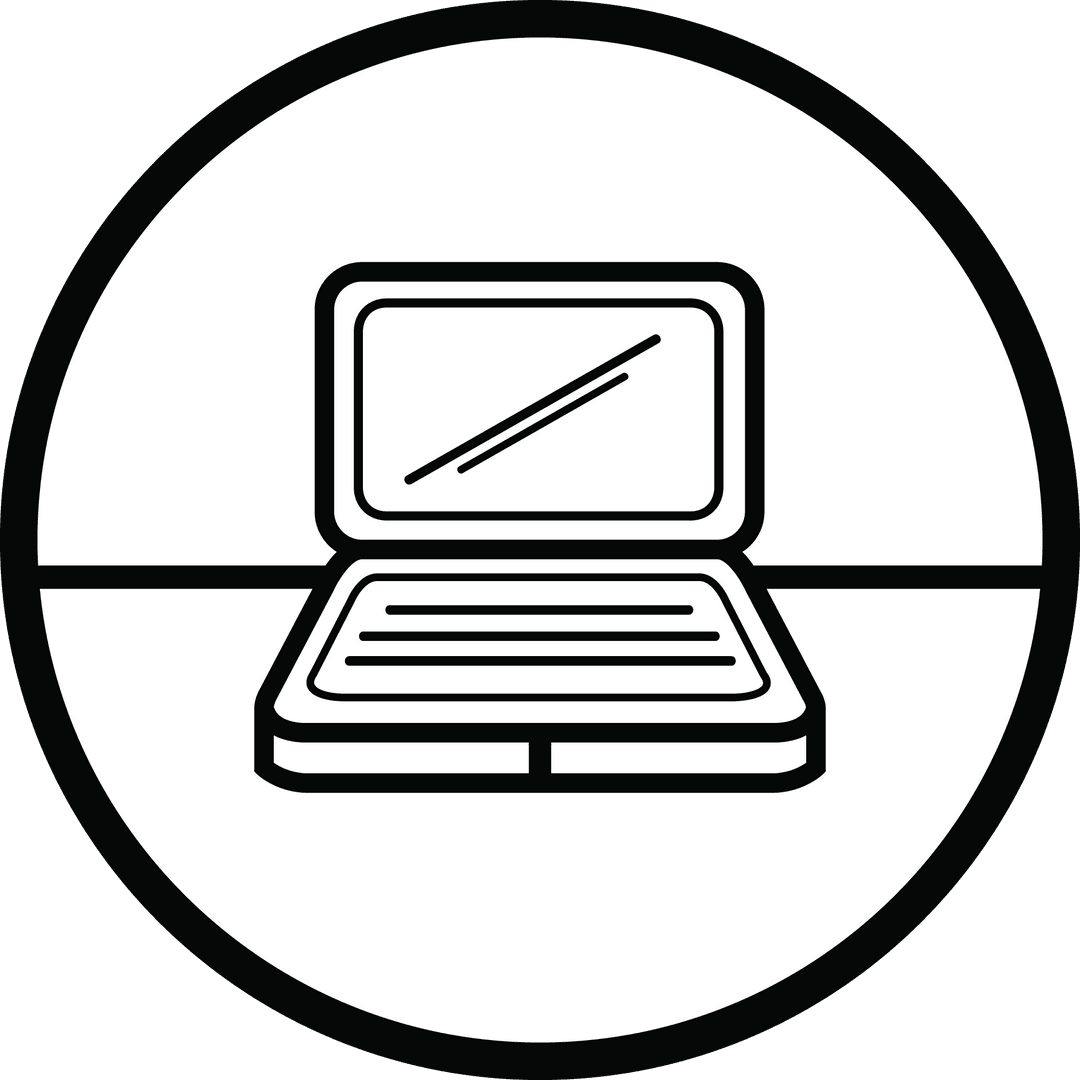 Minimalistic Laptop Icon on Transparent Background for Digital Use - Download Free Stock Images Pikwizard.com