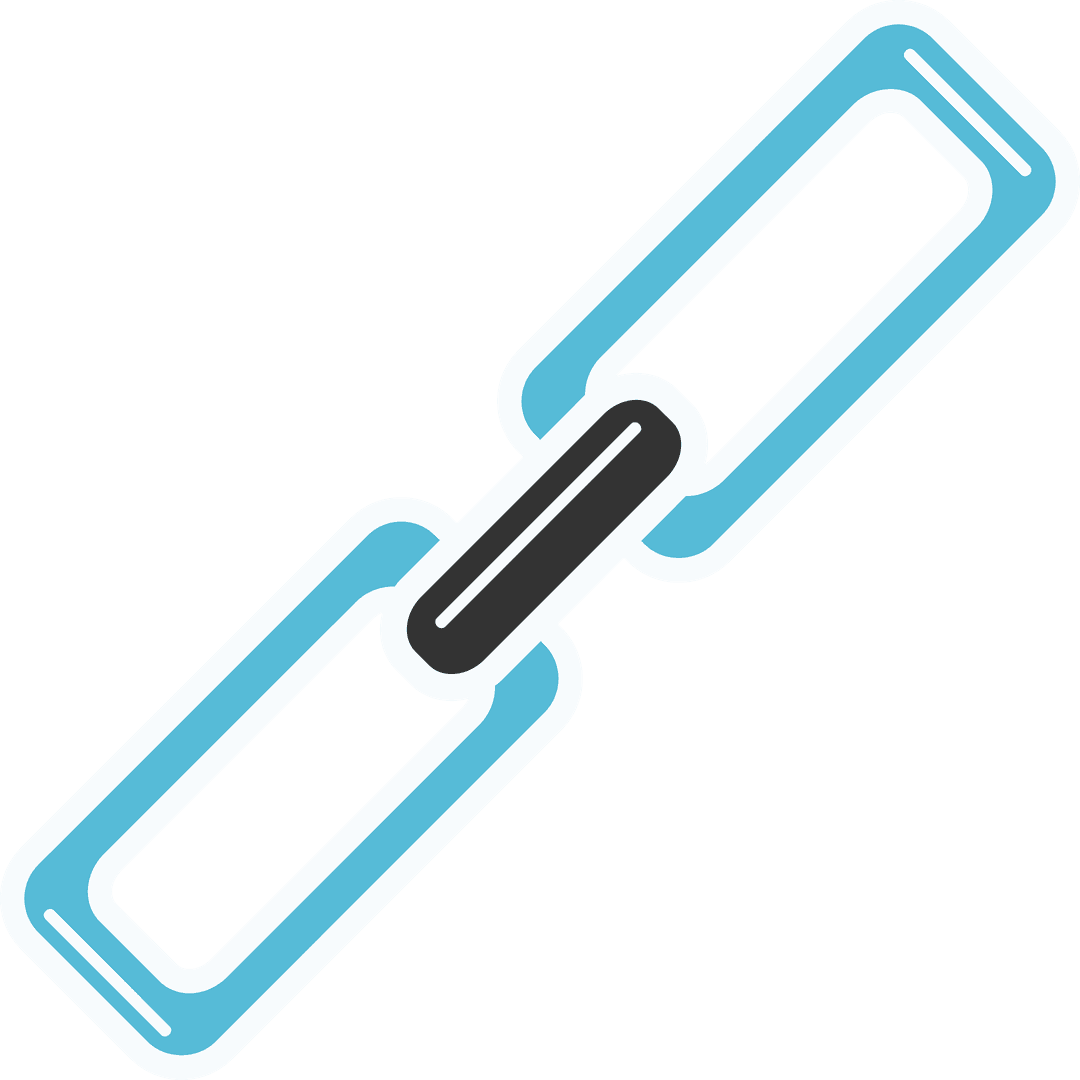 Transparent Vector Blue Chain Illustration for Connection Concept