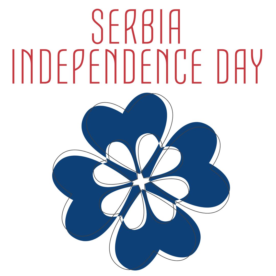 Serbia Independence Day Celebration with Floral Design
