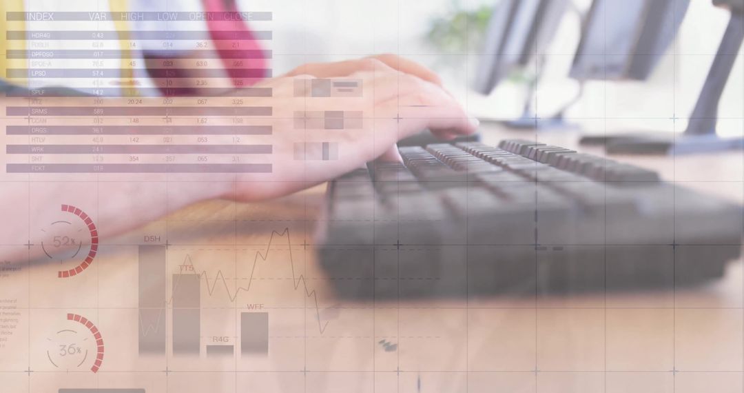 Businessman Analyzing Digital Data on Computer