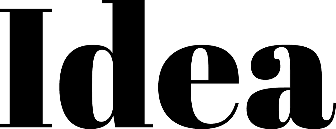 Transparent PNG Illustration of Idea Text with Creative Design