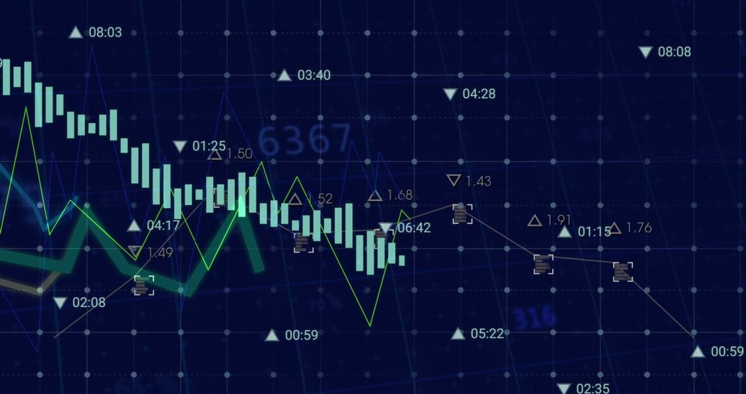 dynamic financial data with fluctuating graph lines - Free Images, Stock Photos and Pictures on Pikwizard.com