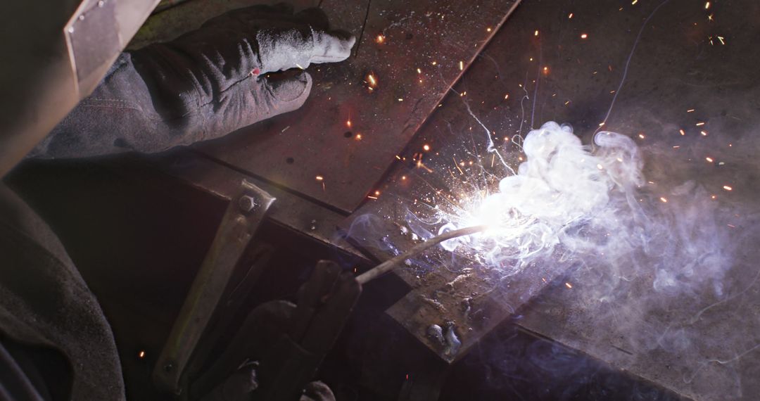 Close-Up of Skilled Worker Welding Metal - Free Images, Stock Photos and Pictures on Pikwizard.com