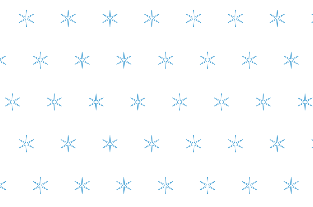 Abstract Blue Star Pattern on Transparent Background