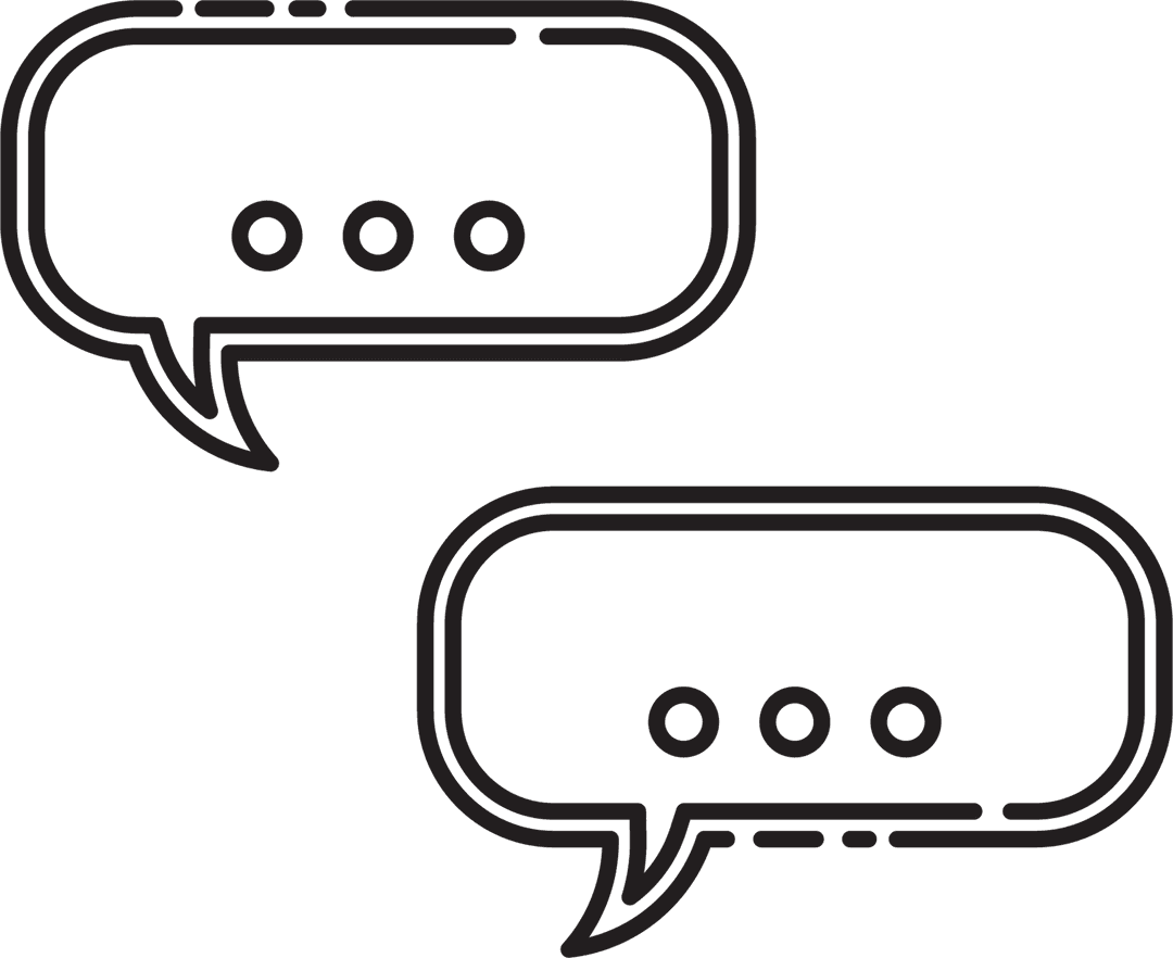 Simple Transparent Speech Bubbles Vector for Communication Design