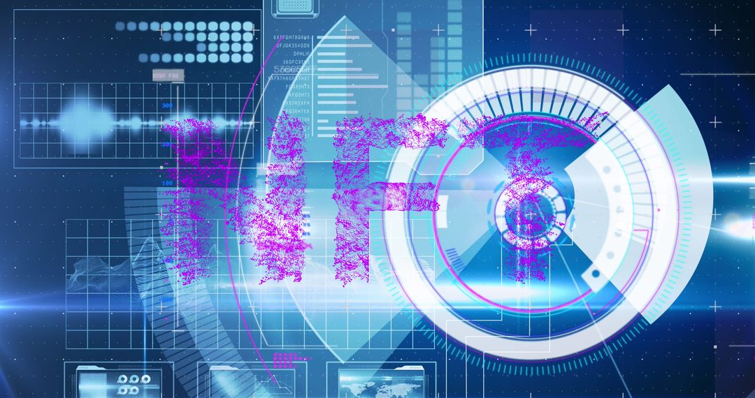 Futuristic Digital Interface Featuring NFT Technology