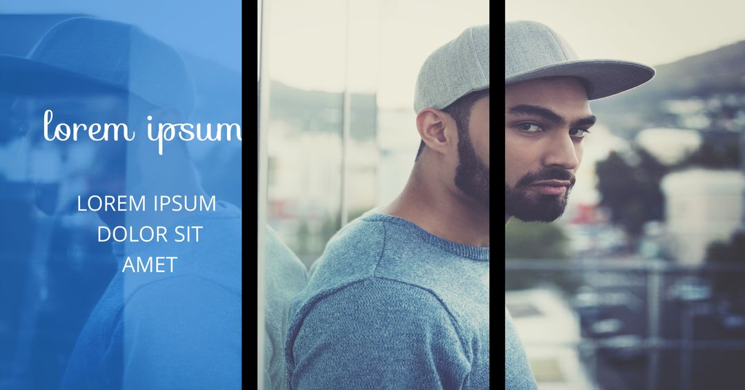 Contemplative Man in Urban Setting Evoking Confidence