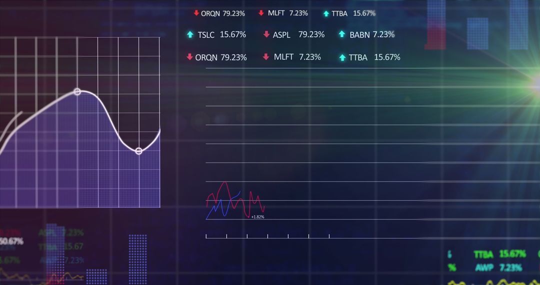 Abstract Digital Data Visualization with Analytics Interface