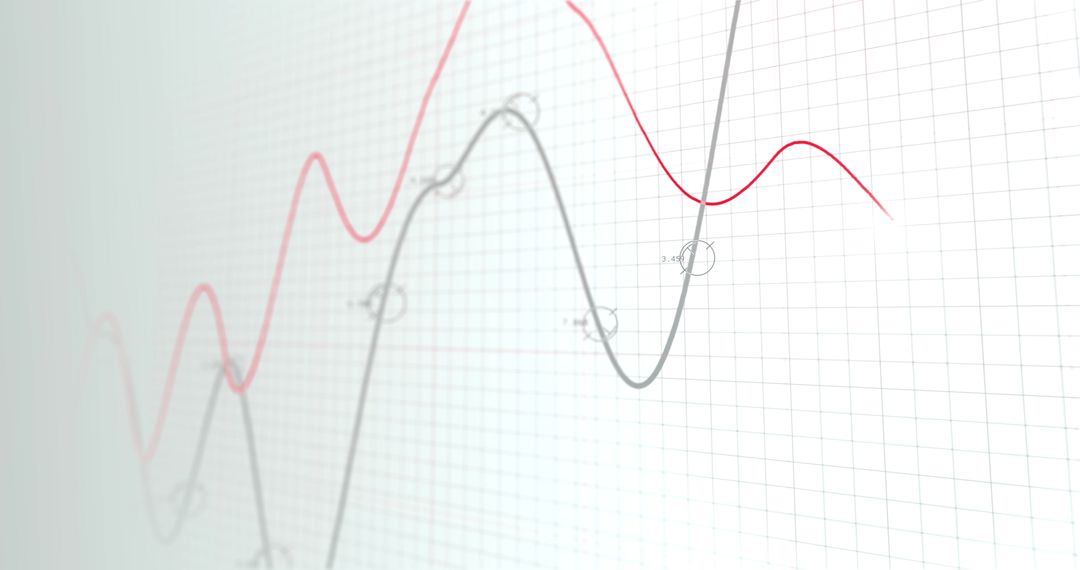 Financial Data Visualization on Graph with Glowing Indicator