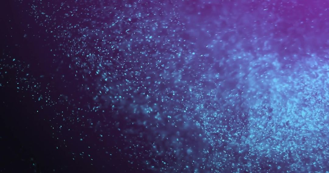 Glowing Blue Particles on a Vivid Purple Background