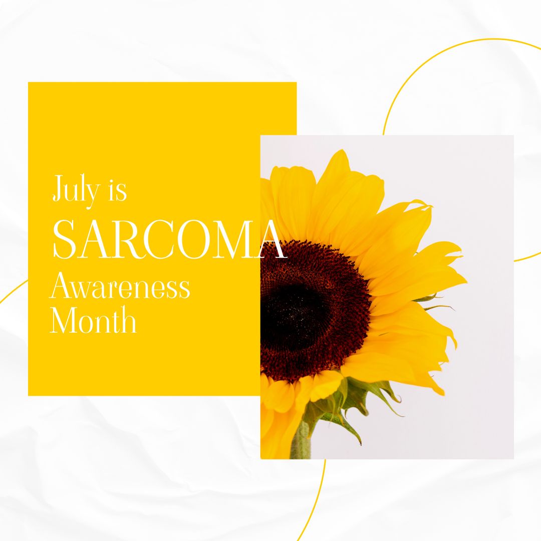 July Sarcoma Awareness with Bright Sunflower Design