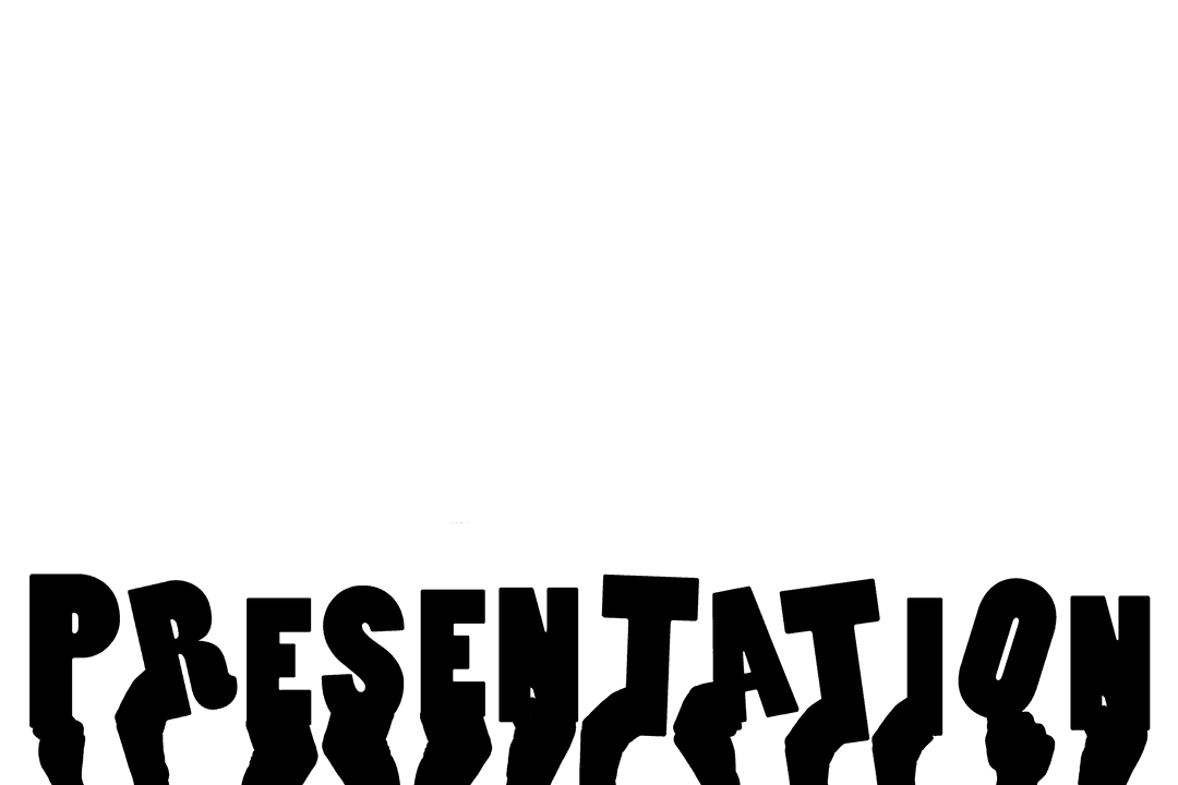 Digital Hands Holding Presentation Text on Transparent Background