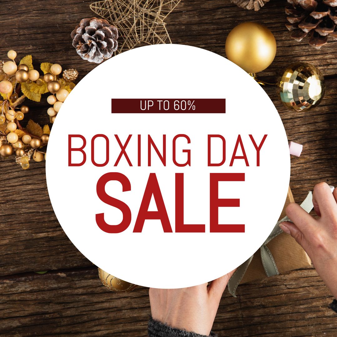 Boxing Day Sale Promotion with Festive Gift Wrapping