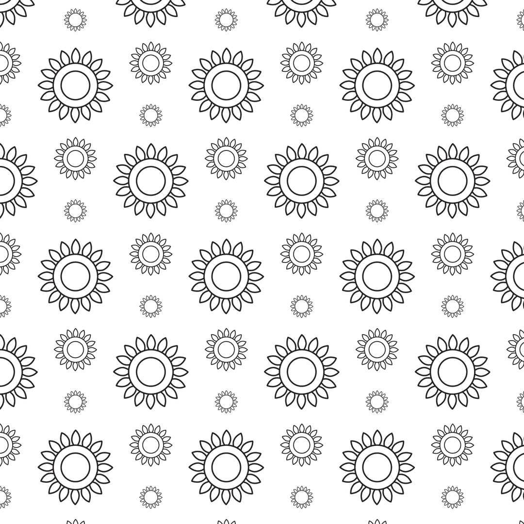 Elegant Black Pattern on Transparent Background