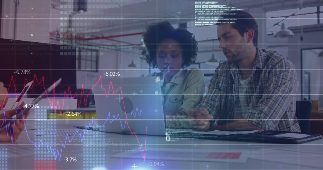 Team Strategic Analysis of Financial Data Against Graph Backdrop