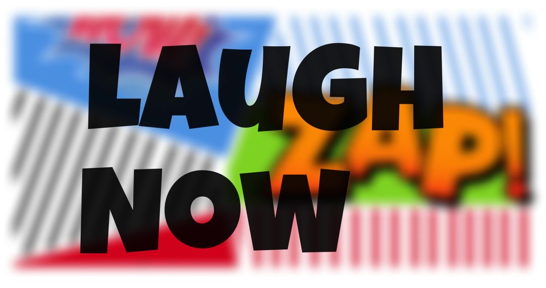 Bold Comic Text with Vibrant Pop Art Design