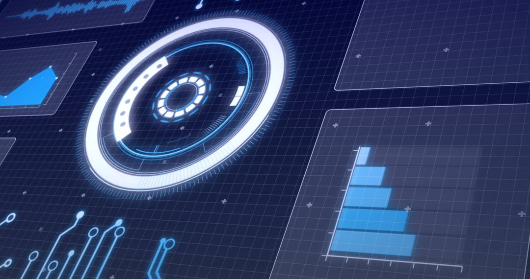 futuristic data processing and analysis dashboard interface - Free Images, Stock Photos and Pictures on Pikwizard.com