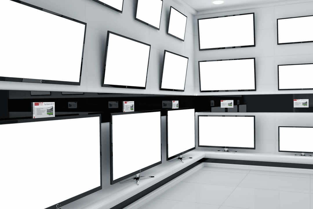 Digital Legacies: Transparent Background TV Screens Display