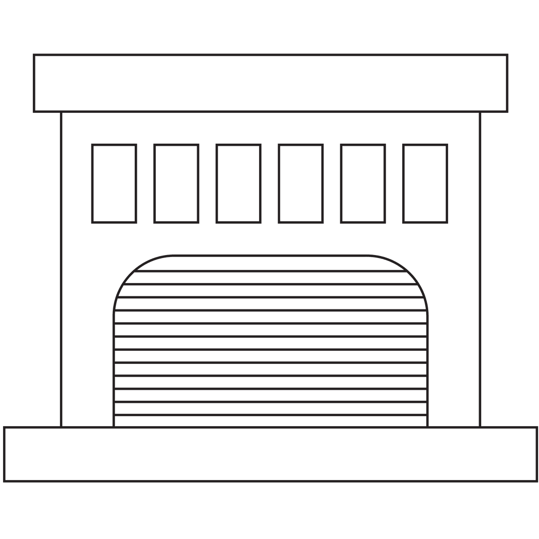 Minimalist Transparent Closed Garage Shopfront Design