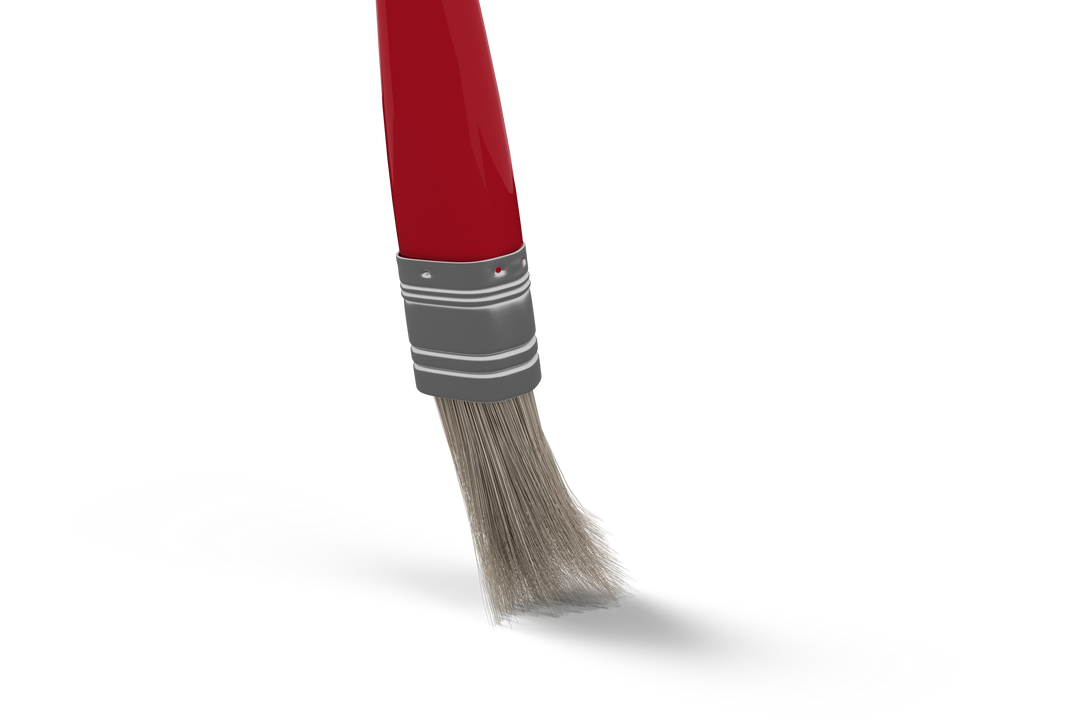 Red Paint Brush on Transparent Background for Art and Creativity Projects - Download Free Stock Images Pikwizard.com