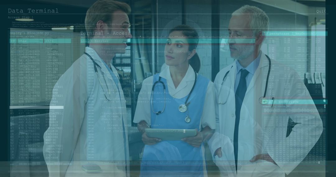 Healthcare Team Collaborating with Digital Technology Inventory Management