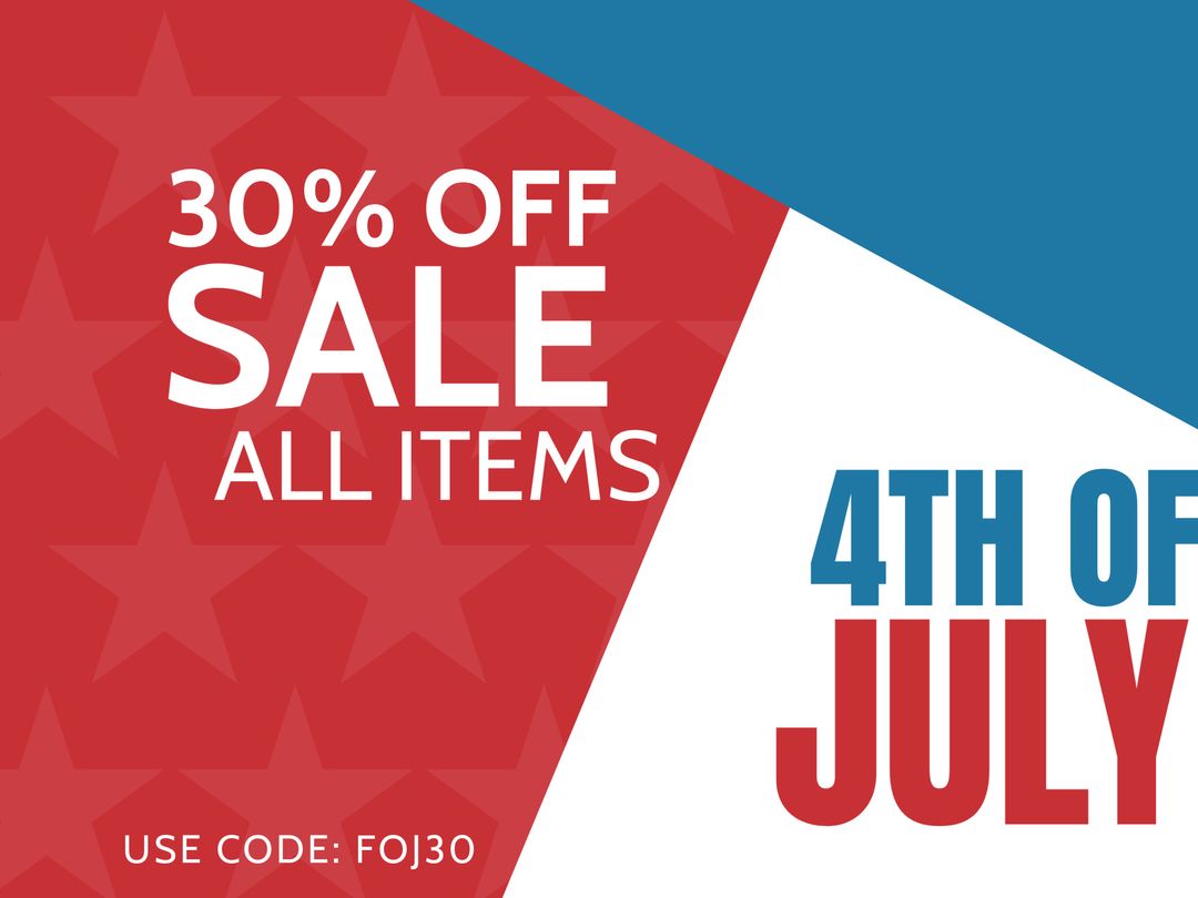 4th of July Sale Advertisement with Bold Patriotic Colors