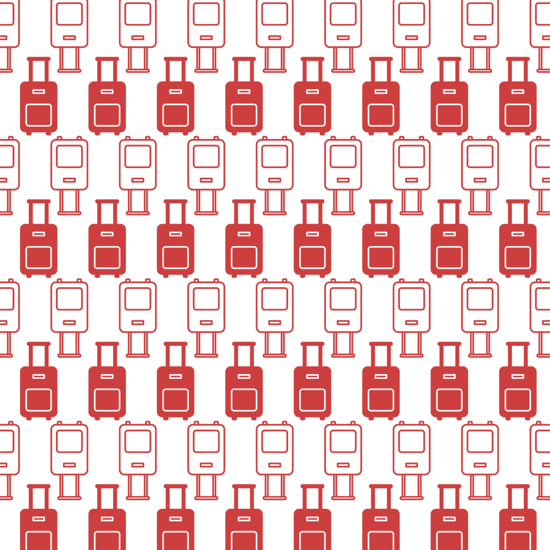 Seamless Red Canister Pattern on Transparent Background
