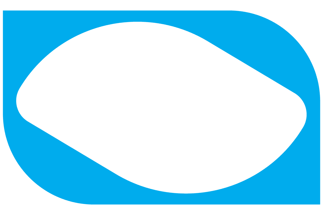 Abstract Blue Transparent Shape with Copy Space on Minimal Background