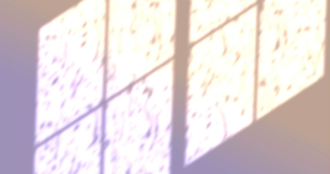 Abstract Window Shadow and Rainfall on Yellow Background