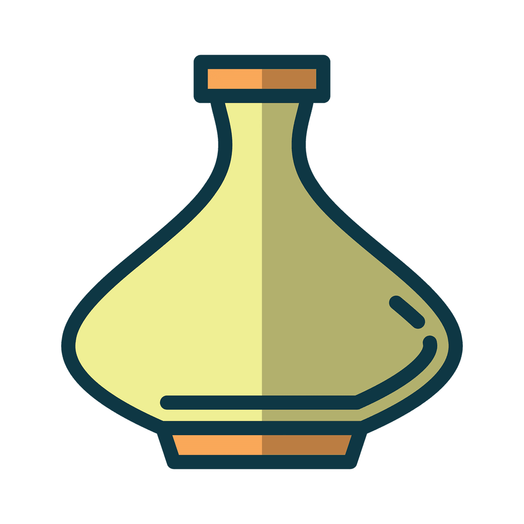 Vector Illustration of Yellow Pot on Transparent Background