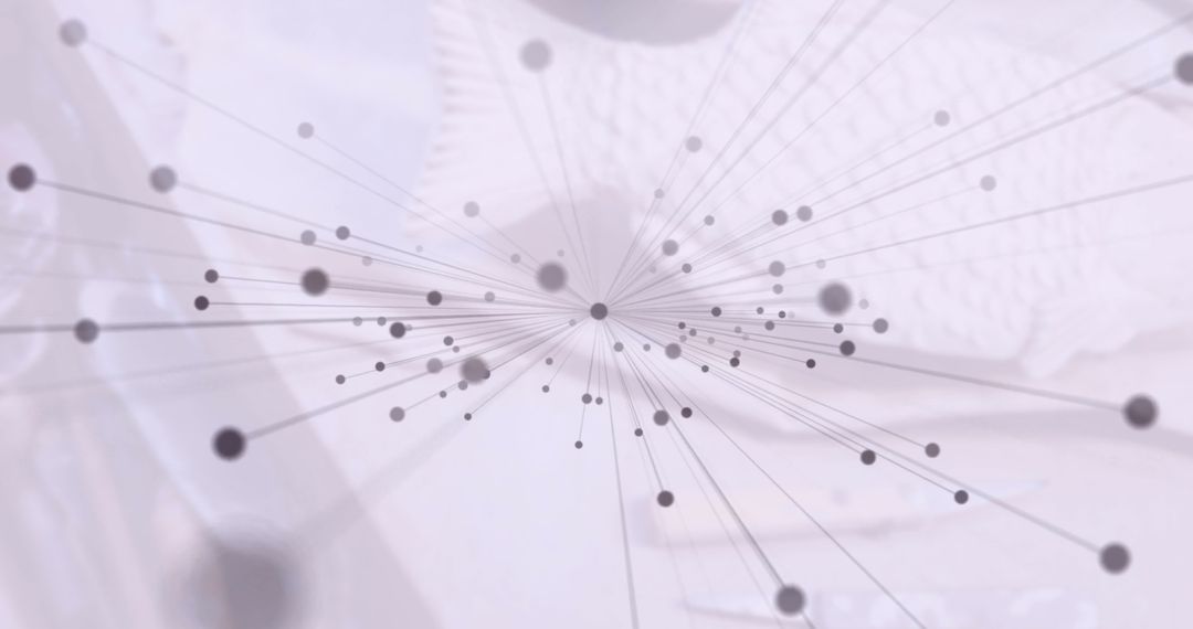 Abstract Network Connections Over Gray Background