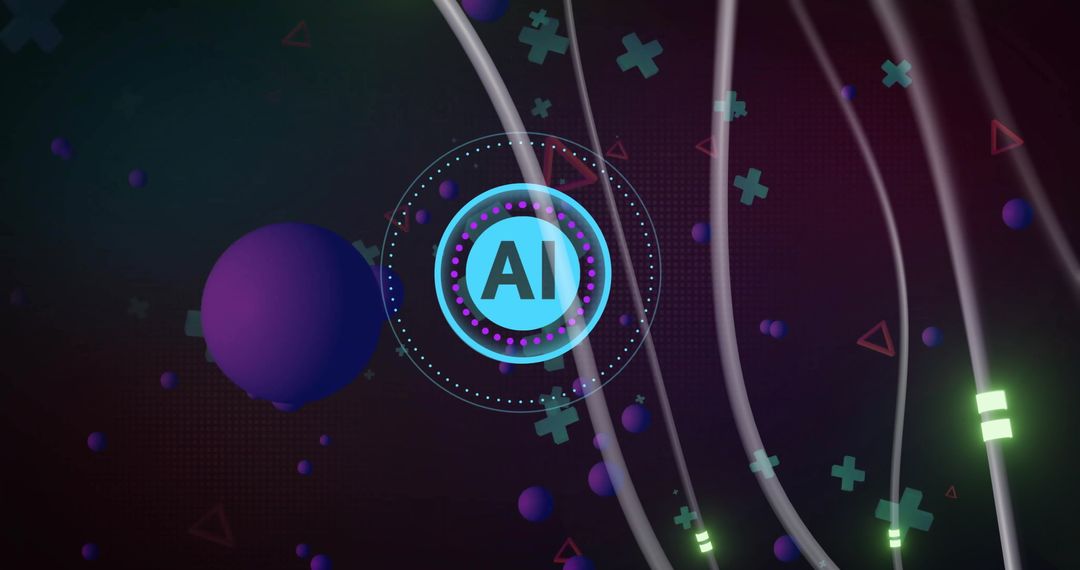 Futuristic AI Concept with Abstract Connections and Geometric Elements