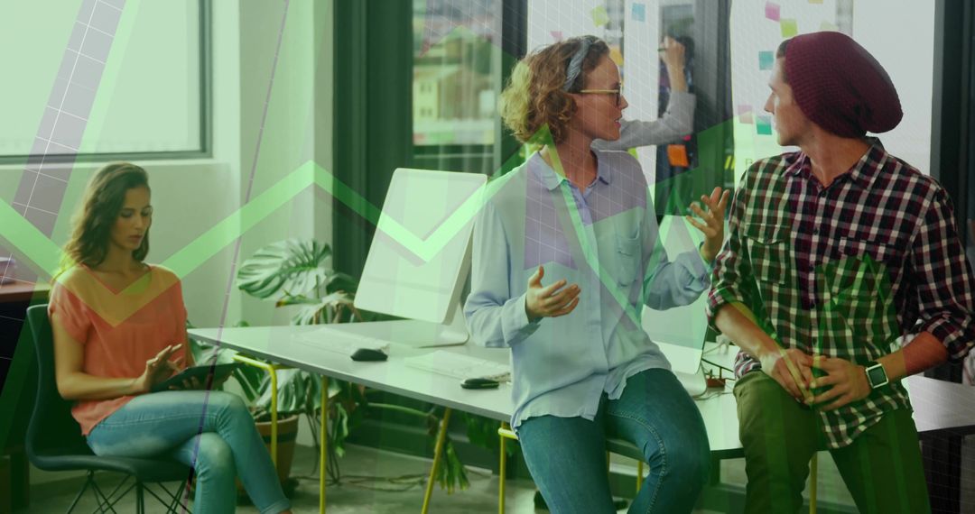 Creative Professionals Brainstorming in Modern Office Space