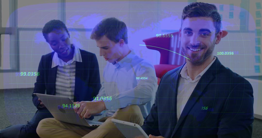 Collaborative Team Using Technology with Data Overlays