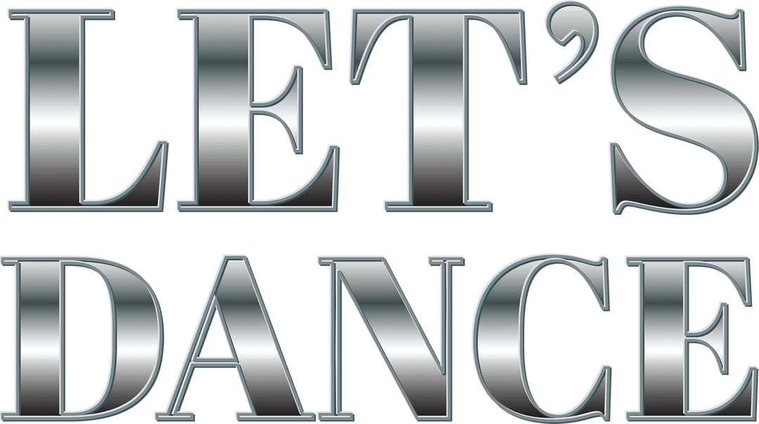 Let's Dance Text on Transparent Background, Digital Illustration Vector