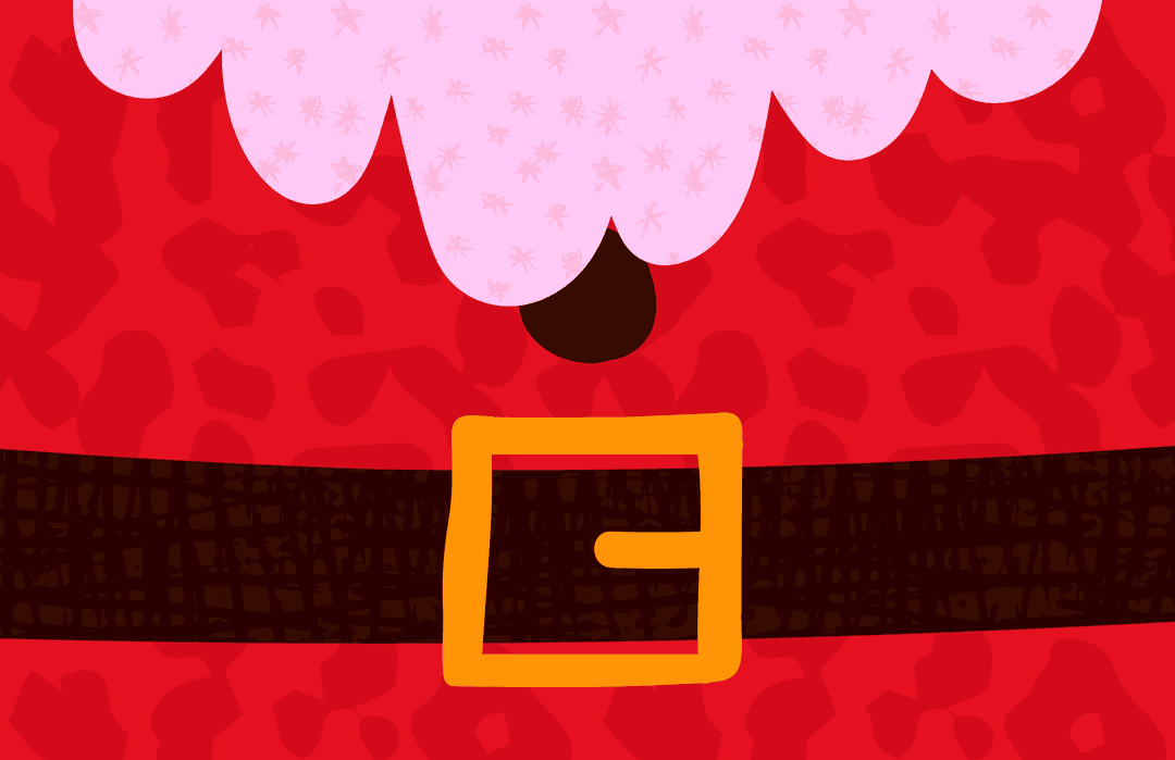 Transparent Artistic Santa Claus Suit Design Illustration