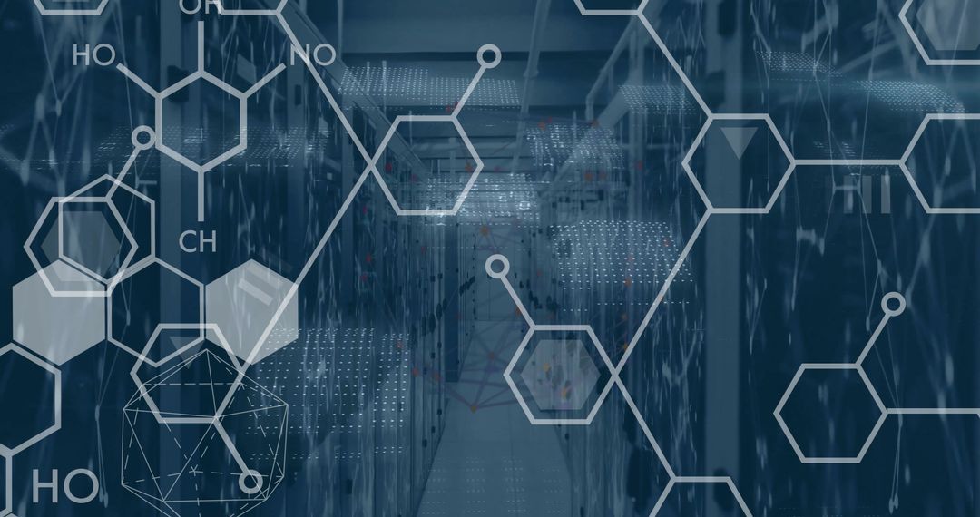 Medical Research and Data Processing in Modern Server Room