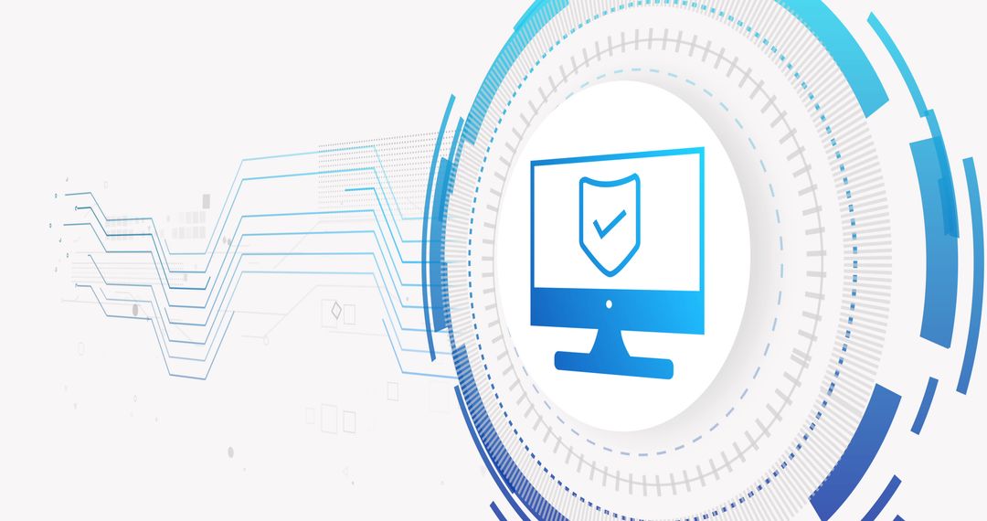 Cyber Security Concept with Digital Interface Elements