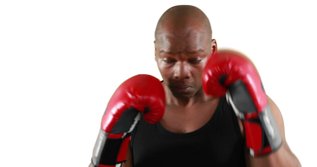 Athlete Practicing Punches with Red Boxing Gloves - Free Images, Stock Photos and Pictures on Pikwizard.com