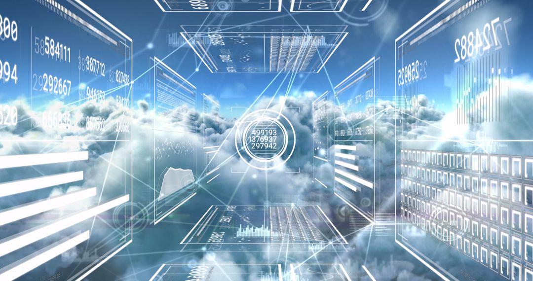 Futuristic Digital Data Network on Virtual Clouds Landscape
