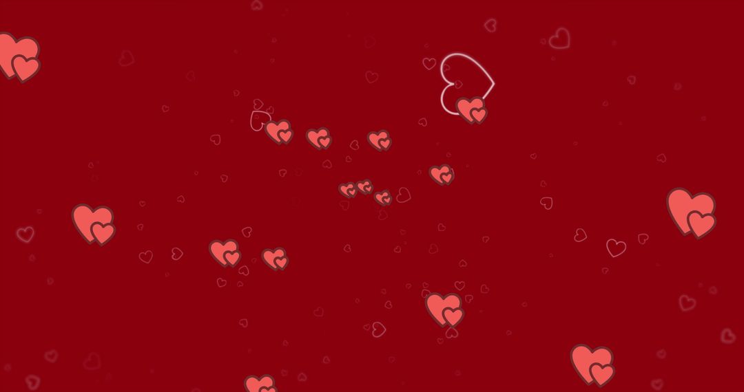 Floating Hearts on Red Background Representing Romance - Free Images, Stock Photos and Pictures on Pikwizard.com