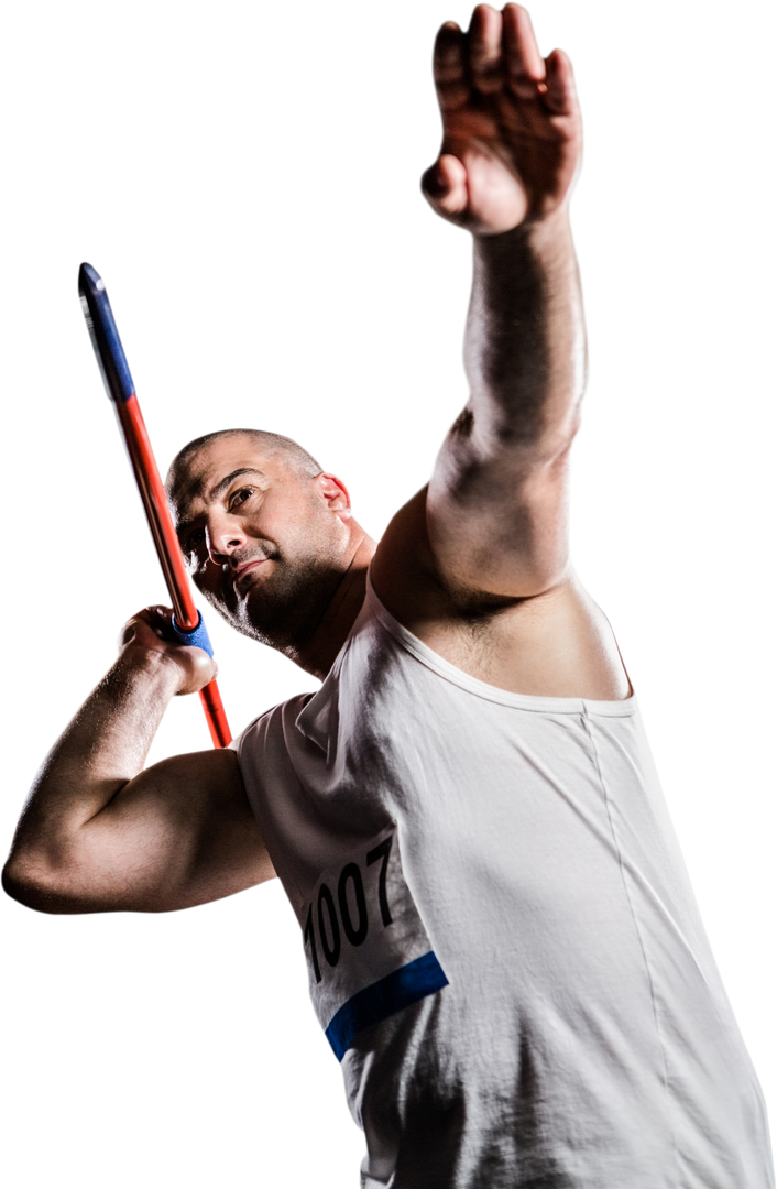 Transparent Athlete Preparing Launch Javelin Isolated - Download Free Stock Images Pikwizard.com