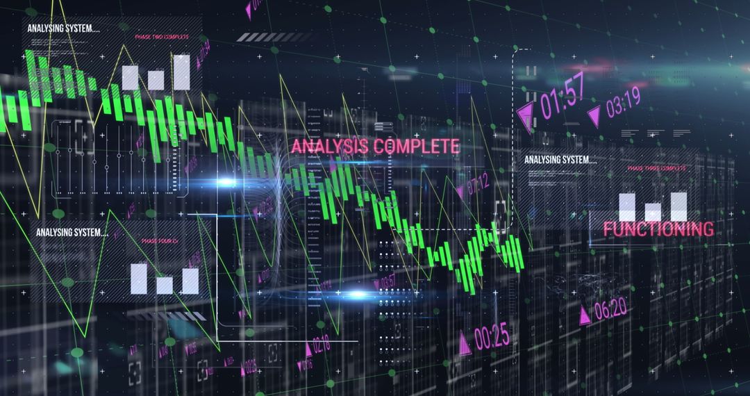 Analyzing Data with Futuristic Financial Graphs and Holographic Displays