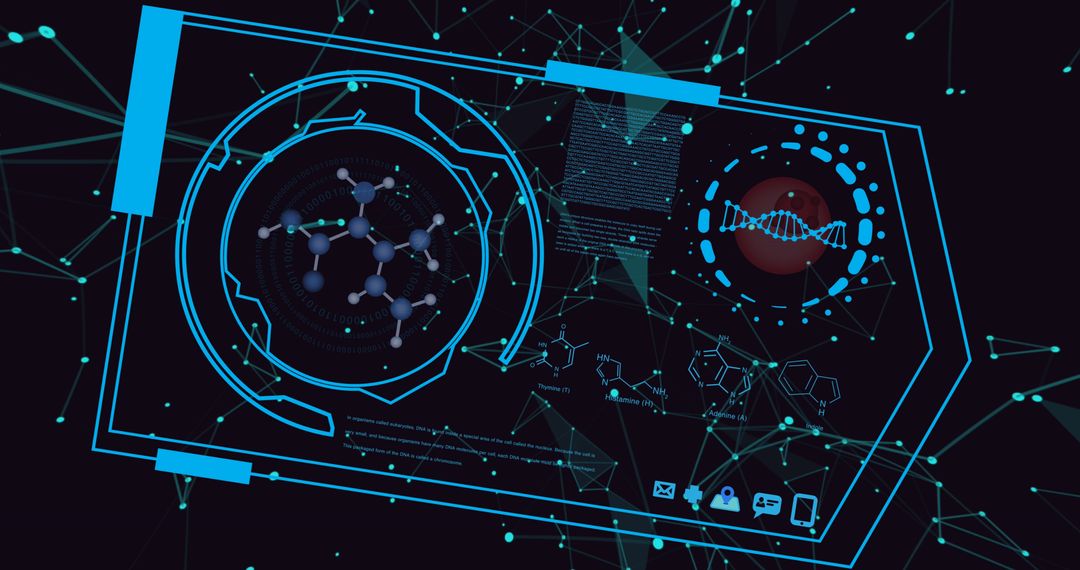 High-Tech Molecular Digital Interface Oover Virtual Network