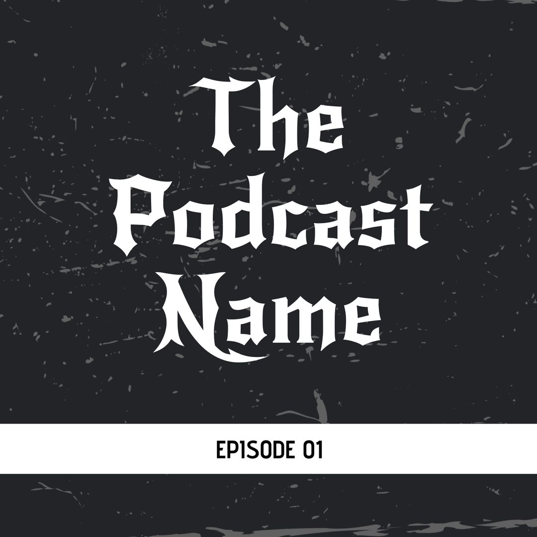 Edgy Grunge Podcast Cover with Bold Typography